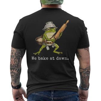 Frog We Bake At Dawn Saying Quote Men's T-shirt Back Print - Monsterry UK