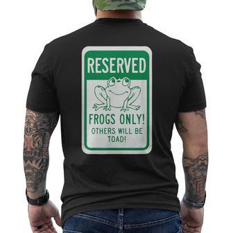 Frogs OnlyOthers Will Be Toad- Frog Pun メンズTシャツ バックプリント - Kawaiitshirt