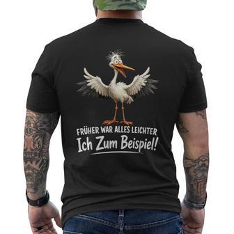 Früher War Alles Leichter Ich Zum Beispiel Lustiges Möwe T-Shirt mit Rückendruck - Seseable