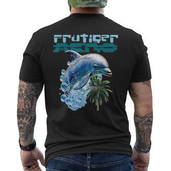 Frutiger Aeroplashy Dolphin Y2k 美的グラフィックデザイン メンズTシャツ バックプリント - Kawaiitshirt