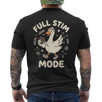 Full Stim Mode Goose Autism Awareness Adhd Stimming Men's T-shirt Back Print - Thegiftio UK