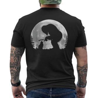 Fun Hand Boop Nose Bigfoot Sasquatch Cat Long Hair Full Moon Men's T-shirt Back Print | Mazezy