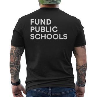 Fund Public Schools Society Issues Educational Men's T-shirt Back Print - Thegiftio UK