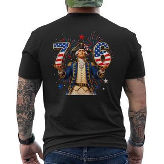 67 76 George Washington Six Seven Patriotic 4Th July Men's T-shirt Back Print - Thegiftio UK