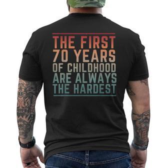 70 Birthday Legend Turning 70Yr Humor Retro 1956 Men's T-shirt Back Print | Mazezy
