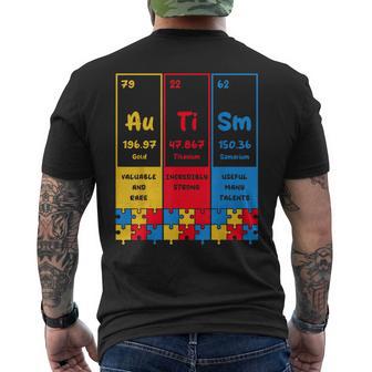 Autism Awareness Periodic Table Elements Chemistry Men's T-shirt Back Print - Monsterry
