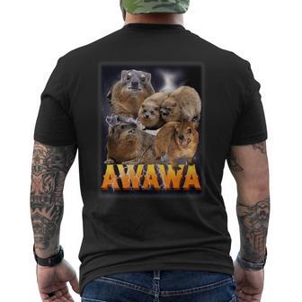 Awawa Hyrax Oddly Specific Meme Animal For Family Men's T-shirt Back Print - Thegiftio UK