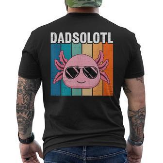 Axolotl Dad With Sunglasses Retro Cool Father Axolotl Men's T-shirt Back Print - Thegiftio UK