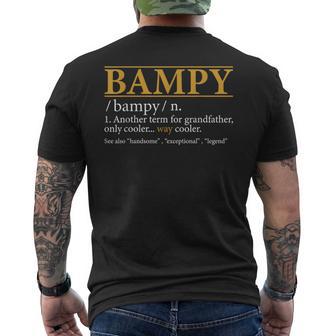 Bampy Definition Fathers Day Grandpa Men's T-shirt Back Print - Monsterry