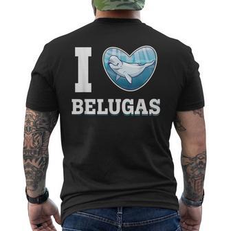 Beluga Lover White Whale Aquatic Animals Beluga Whale Men's T-shirt Back Print - Thegiftio UK