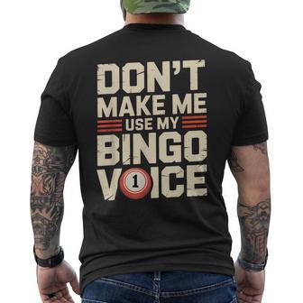 Bingo Night Player Or Caller Men's T-shirt Back Print - Thegiftio