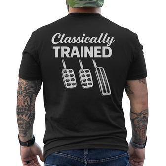 Classically Trained Manual Car With Pedals Driving Men's T-shirt Back Print - Monsterry