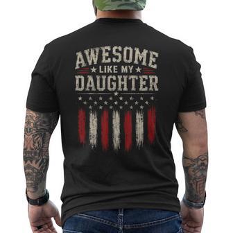 Dad Father's Day Awesome Like My Daughter Men's T-shirt Back Print - Thegiftio UK