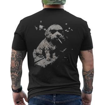 Dog Smoking Goldendoodle Men's T-shirt Back Print - Thegiftio UK