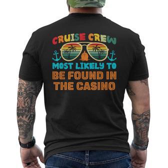 Family Cruise 2025 Most Likely To Cruise Crew Squad Men's T-shirt Back Print - Thegiftio
