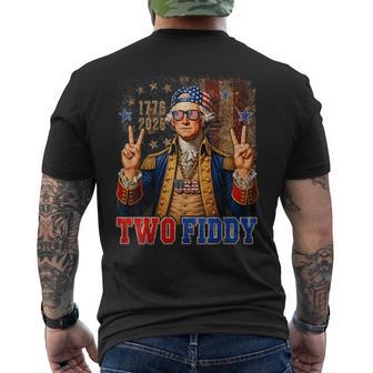 George Washington Middle Finger Two Fiddy 2 Fiddy Men's T-shirt Back Print - Thegiftio UK