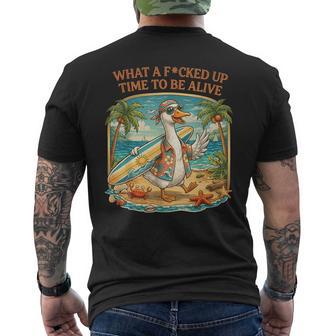 Gooseurf Beachummer なんてワイルド・タイム・ア・ワイルド・タイム・ア・アライブだ メンズTシャツ バックプリント - Kawaiitshirt