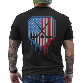 Hockey Drip Boys Ice Cream Patriotic American Flag Men's T-shirt Back Print - Thegiftio UK