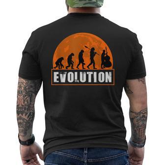 Human コントラバス・エボリューション コントラバス・エボリューション メンズTシャツ バックプリント - Kawaiitshirt