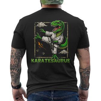 Karate Dinosaur Karatesaurus T-Rex Graphic Karatist Men's T-shirt Back Print - Thegiftio UK