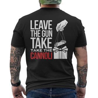 Leave The Gun Take The Cannoli メンズ レディース イタリア国旗 メンズTシャツ バックプリント - Kawaiitshirt
