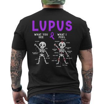 Lupus Awareness Lupus Warrior Lupus Fighter Men's T-shirt Back Print - Thegiftio UK