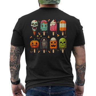 Popsicle Summer Horror Halloween Ice Cream Summerween Men's T-shirt Back Print - Thegiftio UK