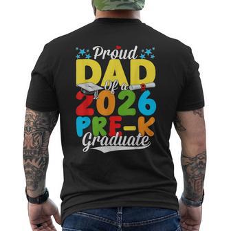 Proud Dad Of A Class Of 2026 Pre-K Graduate Father Men's T-shirt Back Print - Monsterry