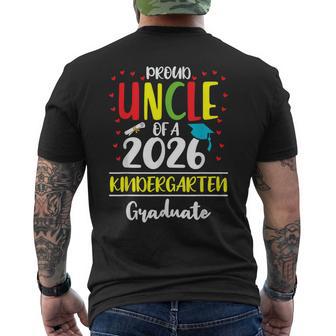 Proud Uncle Of A Class Of 2026 Kindergarten Graduate Men's T-shirt Back Print | Mazezy