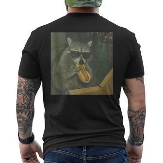Raccoon Eating Hot Dog Meme Wiener Lovers Patriotic Men's T-shirt Back Print - Thegiftio UK