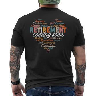 Retirement Coming Soon Almost Retired Heart Men's T-shirt Back Print - Monsterry