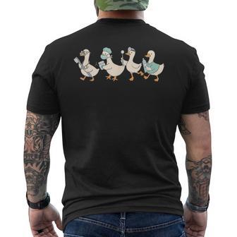 Silly Goose Dental Tooth Th Dentist Assistant Humor Men's T-shirt Back Print - Thegiftio