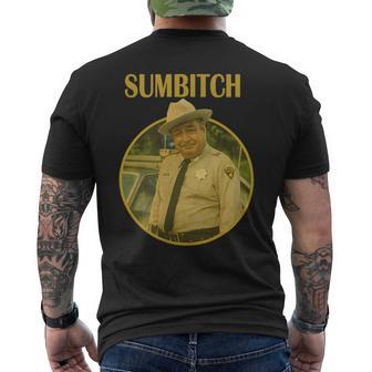 Sumbitch Sheriff Retro Humor Men's T-shirt Back Print - Thegiftio UK