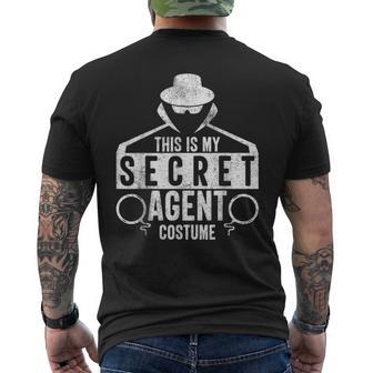 'This Is My Secret Agent Costume' Men's T-shirt Back Print - Thegiftio UK