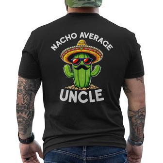 Uncle Joke Nacho Average Uncle Cool Family Father Men's T-shirt Back Print - Thegiftio UK