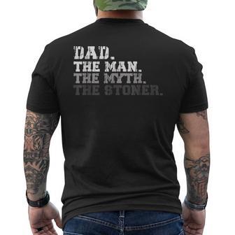 Weed Dad The Man The Myth The Stoner Dad Marijuana Men's T-shirt Back Print - Thegiftio UK