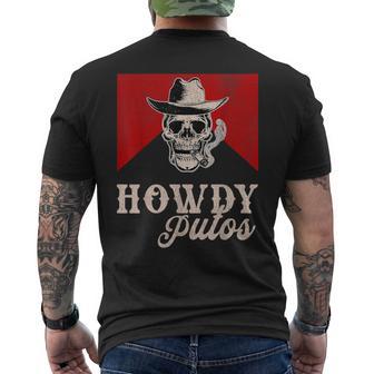 Western Cowboy Howdy Putos Men's T-shirt Back Print - Thegiftio UK