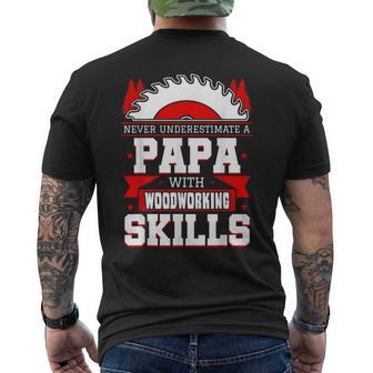 Woodworking Men's Black Cotton Polyester Blend Classic Fit Crew Neck Short Sleeve Small Father's Day Woodworking Graphic Men's T-shirt Back Print - Thegiftio UK