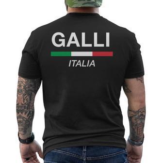 Galli イタリア製 ファミリーネーム イタリア 国旗 長袖tシャツ メンズTシャツ バックプリント - Kawaiitshirt