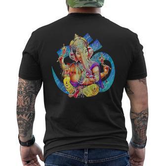 Ganesh Omimbolo Hindu Goa Aumimbolo Psichedelico Hippie T-shirt da uomo con stampa posteriore - Novitaregali