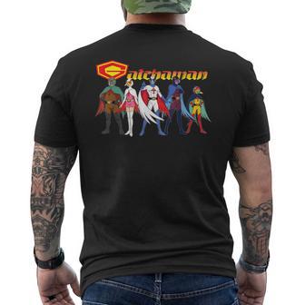Gatchaman Battle Of The Planets Retro Graphic Men's T-shirt Back Print - Thegiftio UK