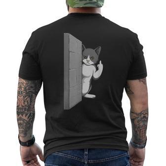 Gato Divertidooltea El Pájaro Gato Te Odia El Dedo Medio Camiseta Hombre Estampado Espalda - Regaloses