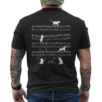 Gatto Musica Note Amanti Gatti Gatti Animali Regalo T-shirt da uomo con stampa posteriore - Novitaregali