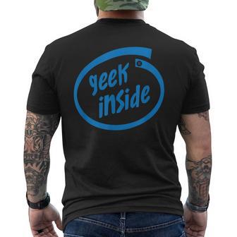 Geek Inside Eccentric Intellectual Tech メンズTシャツ バックプリント - Kawaiitshirt
