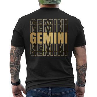 Gemini Zodiac Sign Lover May June Birthday Men's T-shirt Back Print - Thegiftio UK