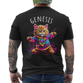 Genesis Gato Bailarín Para Niñas Diseño De Gato Camiseta Hombre Estampado Espalda - Regaloses