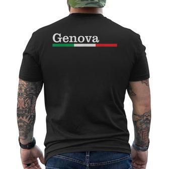 Genova Città Italiana Bandiera Italia T-shirt da uomo con stampa posteriore - Novitaregali