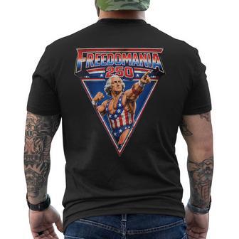 George Washington Freedomania 250 Years 4Th Of July Men's T-shirt Back Print - Thegiftio UK
