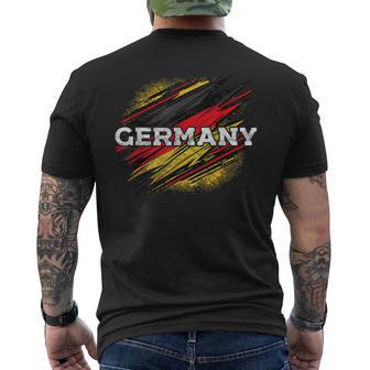 Germany Flagge Fussball Handballport Fan Deutschland T-Shirt mit Rückendruck - Seseable