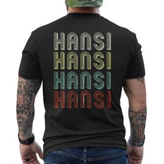 Geschenk Für Hansi Personalisierten Namen Lustiger Retro T-Shirt mit Rückendruck - Seseable